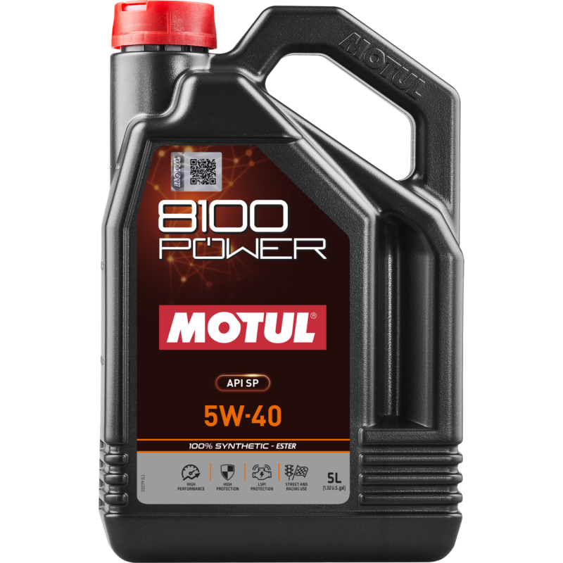 Motul 5L 8100 Power 5W40 Full Synthetic Engine Oil