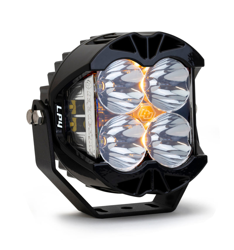 Baja Designs LP4 Pro Spot LED Auxiliary Light Pod Clear Amber Backlight 290001