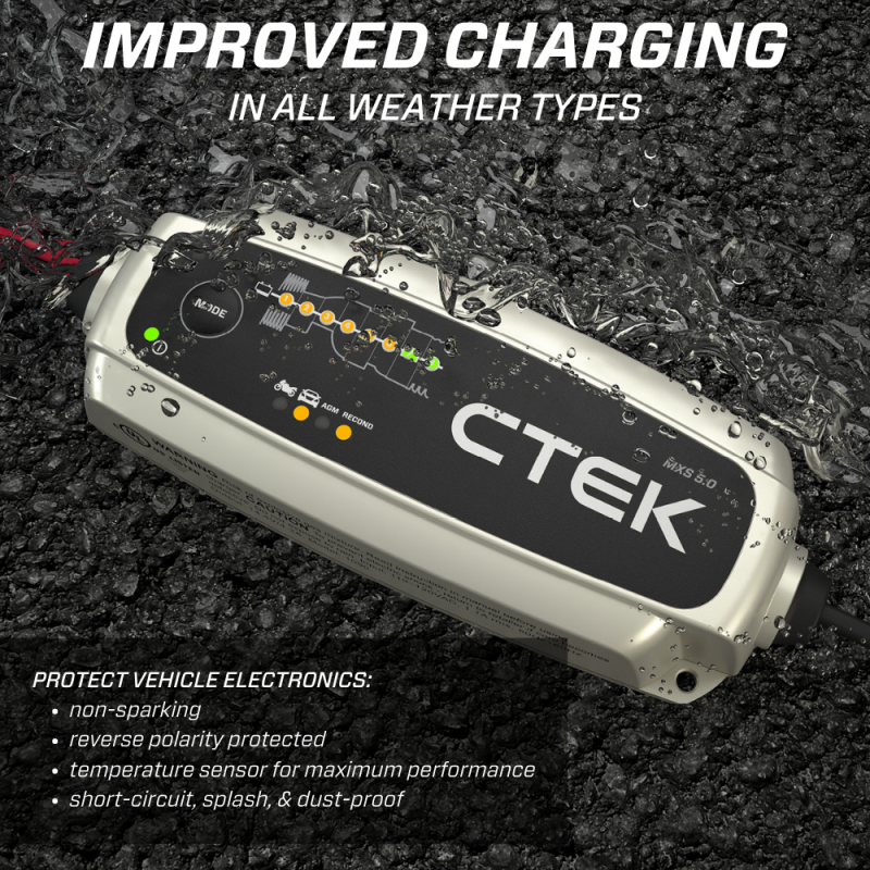 CTEK MXS 5.0 4.3 Amp 12 Volt Fully Automatic 8 Step Battery Charger Multi 40-206