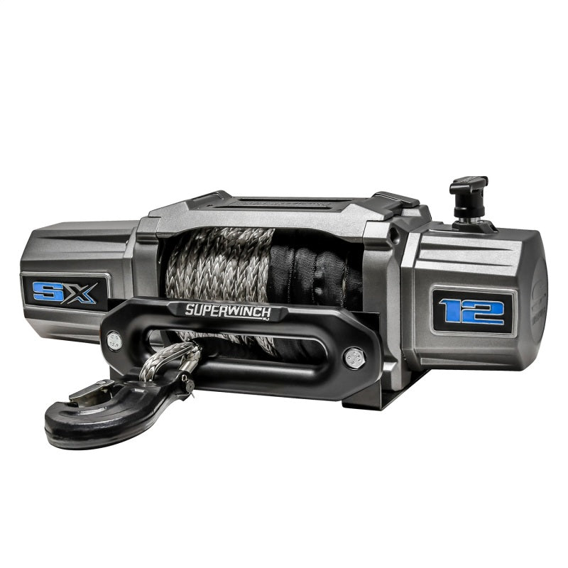 Superwinch 12000 LBS 12V DC 3/8in x 80ft Synthetic Rope SX 12000SR Winch 1712201
