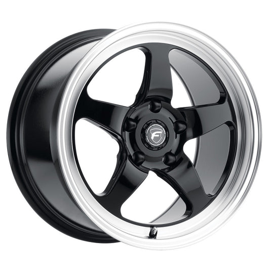 Forgestar D5 18x10 / 5x120.65 BP / ET+25 / 6.5in BS Gloss Black Machined Wheel