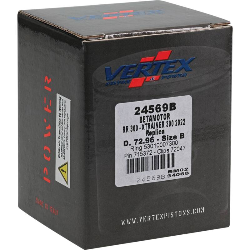 Vertex Piston 22-24 Beta RR 2T 300 300cc Cast Replica Piston Kit