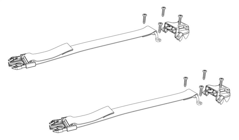 BAK Underside Buckle Ends & Strap Clips Qty 2 (w/ Hardware)