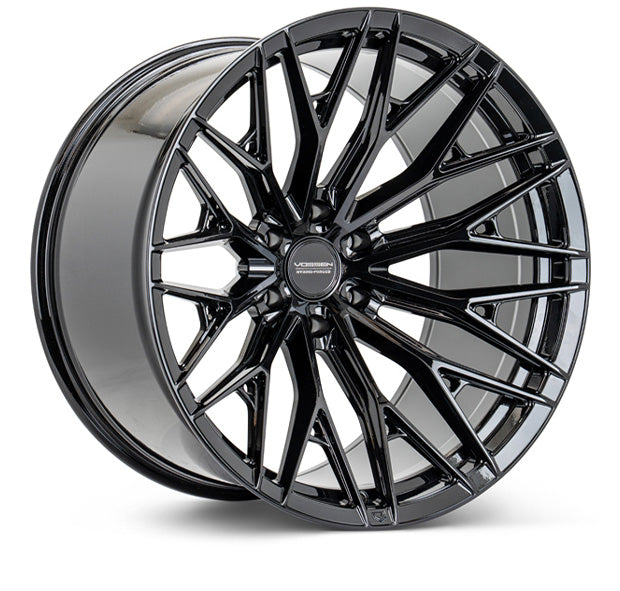 Vossen HF6-5 22x10 6x139.7 ET-18 Super Deep Face 106.1 Tinted Gloss Black Wheel