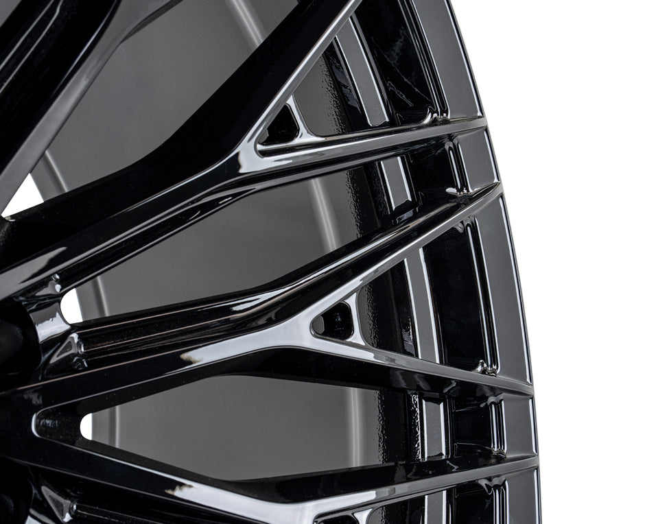 Vossen HF6-5 22x10 6x139.7 ET-18 Super Deep Face 106.1 Tinted Gloss Black Wheel