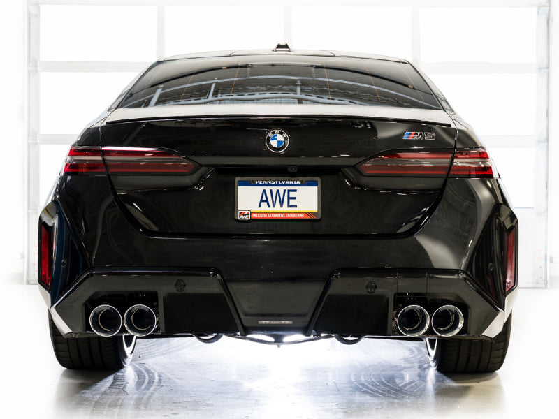 AWE Tuning BMW G90/G99 M5 Touring Edition Cat-Back Exhaust - Chrome Silver Tips