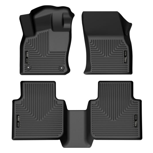 Husky Liners 18-22 Volkswagen Tiguan Weatherbeater Black Front & 2nd Seat Floor Liners