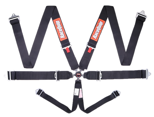 RaceQuip Black SFI CAMLOCK 6pt PD Lap Seat Belt