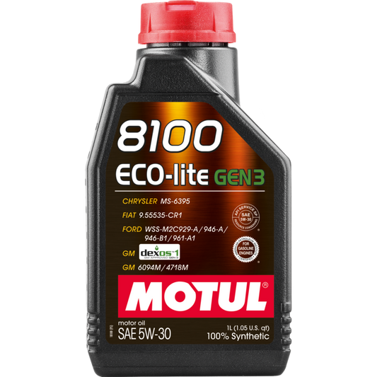 Motul 1L Synthetic Engine Oil 8100 Eco-Lite Gen3 5W30