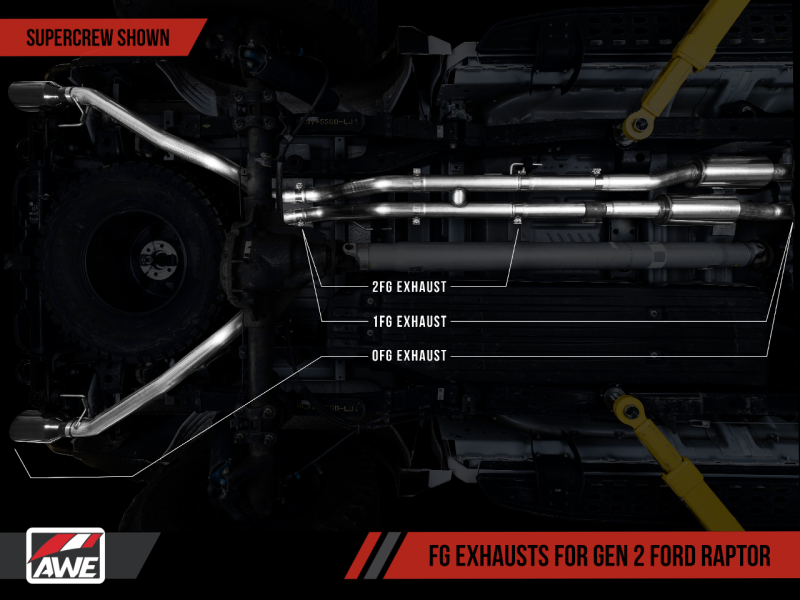 AWE Tuning 2017+ Ford Raptor 1 FG Resonated Performance H-Pipe