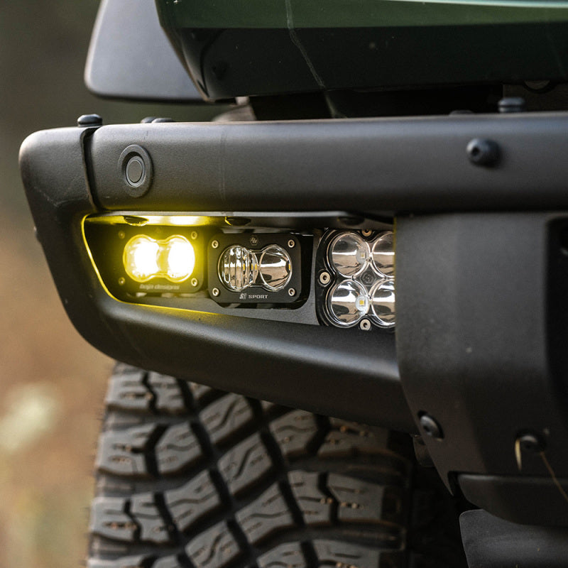 Baja Designs 21-22 Ford Bronco w/Steel Bumper S2 SAE Pro Fog Pocket Light Kit w/