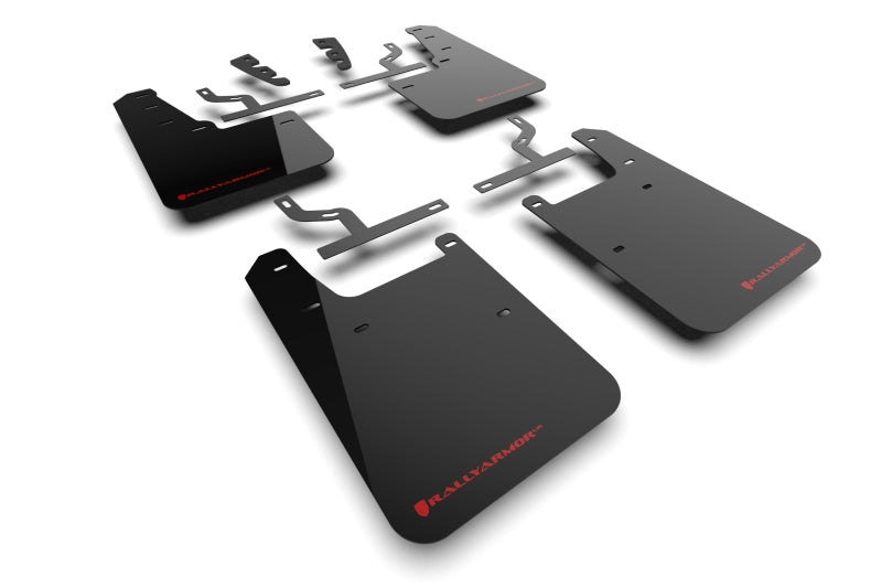 Rally Armor Black UR Mud Flaps w/ Red Logo for 22+ Toyota Tundra MF110-UR-BLK-RD