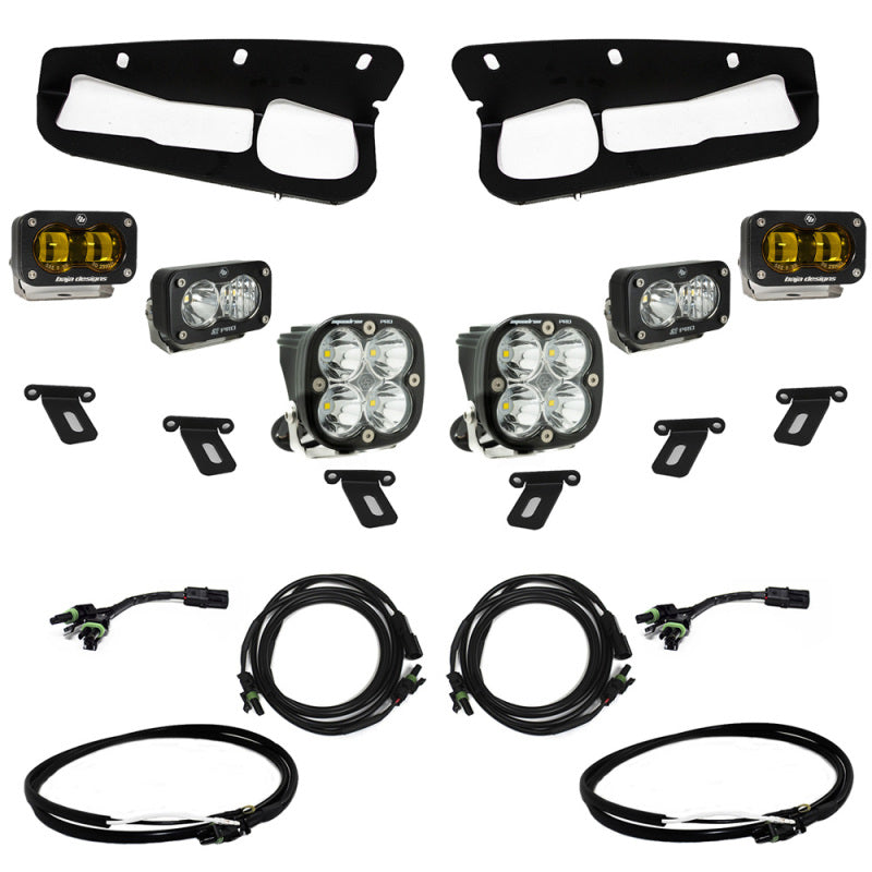 Baja Designs 21-22 Ford Bronco w/Steel Bumper S2 SAE Pro Fog Pocket Light Kit w/