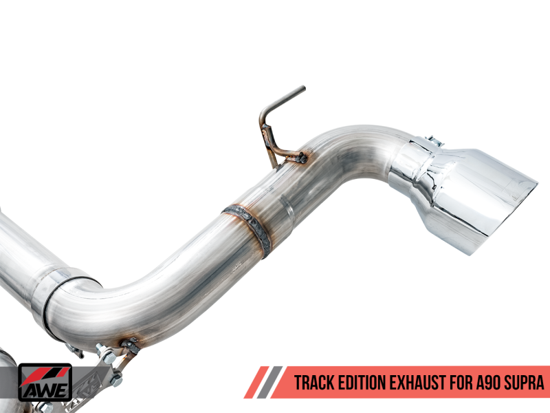 AWE Tuning 2020 Toyota Supra A90 Track Edition Exhaust - 5in Chrome Silver Tips