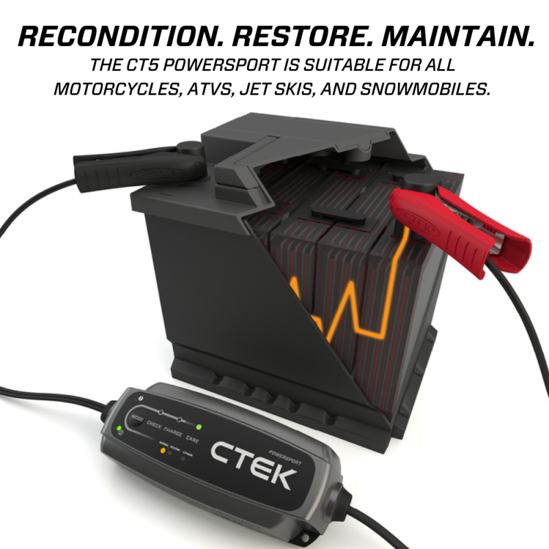 CTEK CT5 POWERSPORT 12V 2.3A Battery Charger & Maintainer 40-339