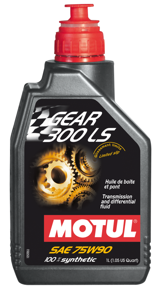Motul 1L GL-5 Gear 300 LS 75W90 Limited Slip Synthetic Oil Case of 12 105778