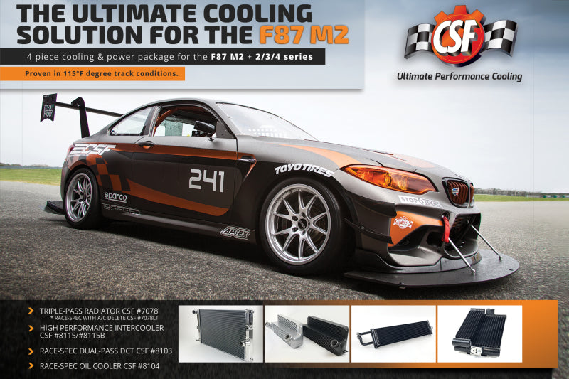 CSF Race-Spec Dual Pass DCT Oil Cooler fits 15-18 BMW M2 (F87) N55 8103