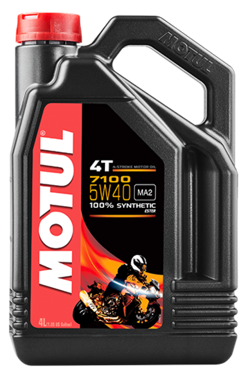 Motul 4L 7100 Synthetic Motor Oil 5W40 4T Motorcycle 4 Stroke Case of 4 104087