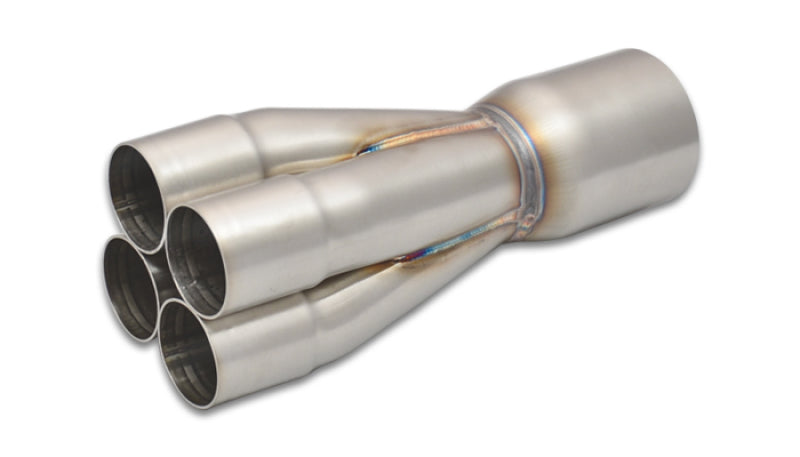 Vibrant 4-1 SS Merge Collector 1-3/4 Inlet Slipover ID 2-1/2 Outlet OD 10302