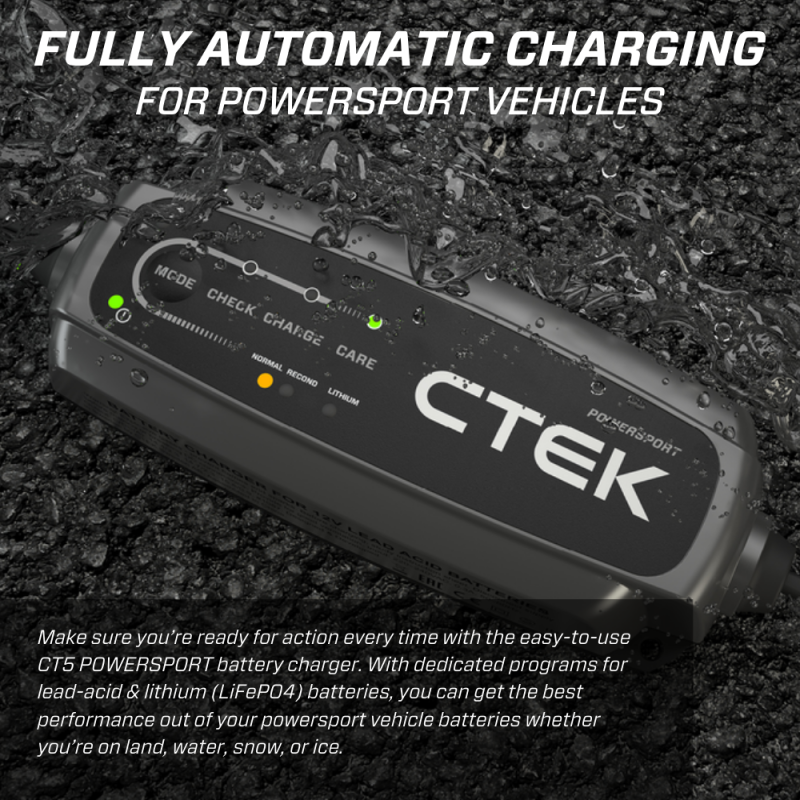 CTEK CT5 POWERSPORT 12V 2.3A Battery Charger & Maintainer 40-339