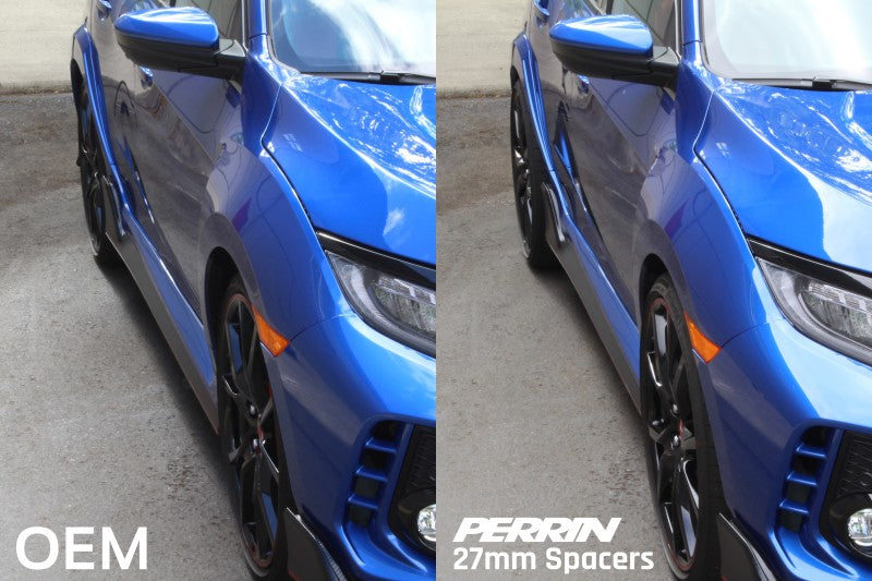 Perrin 64.1mm Hub 5x120 27mm Wheel Spacers One Pair for 17-18 Honda Civic Type R