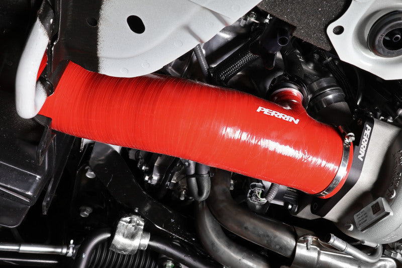 Perrin Red 3in Turbo Inlet Hose w/ Nozzle for 2022+ Subaru WRX VB FA24