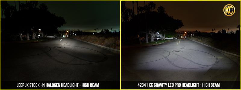 KC HiLiTES 07-18 Jeep JK (Not for Rubicon/Sahara) 7in. Gravity LED Pro DOT Headl