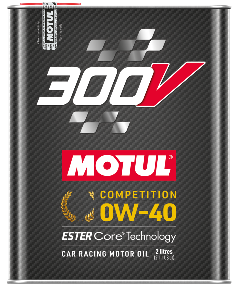 Motul 2L 300V Competition Full Synthetic Engine Oil 0W40 Case of 10 110857