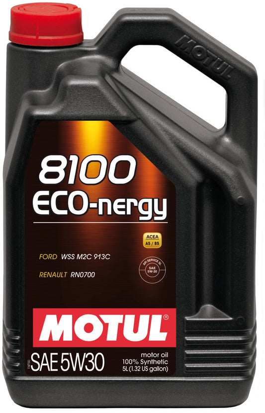 Motul 5L Synthetic Engine Oil 8100 5W30 ECO-NERGY Case of 4 102898