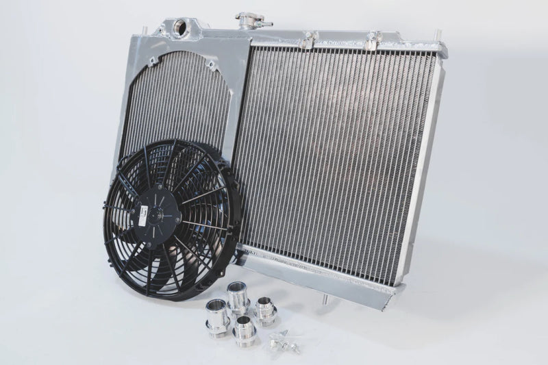 CSF Slim Radiator w/12in Fan & Shroud fits 96-07 Mitsubishi Evo 4/5/6/7/8/9 7075