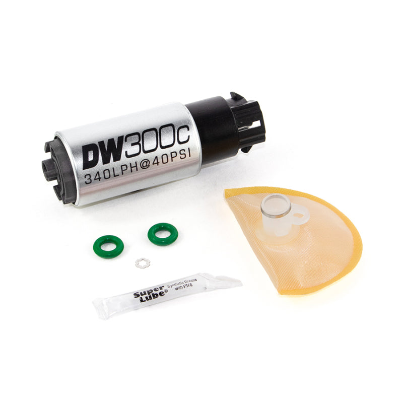 DeatschWerks 340lph DW300C Compact Fuel Pump w/ 08-14 WRX/ 08-15 STI Set Up Kit (w/ Mounting Clips)