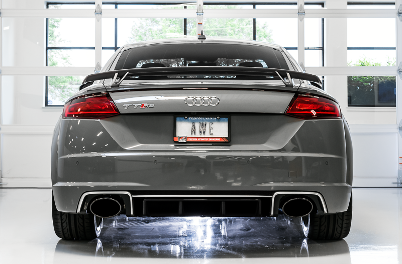 AWE Tuning 18-19 Audi TT RS 8S/RK3 2.5L Turbo Track Edition Exhaust - Diamond Black RS-Style Tips