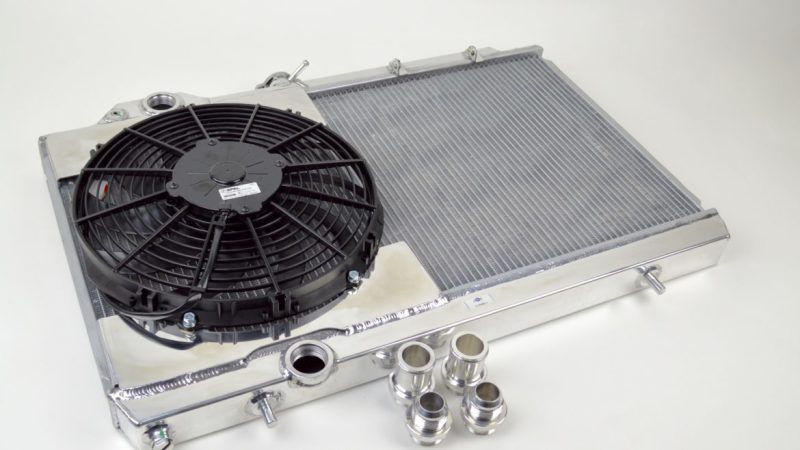 CSF Slim Radiator w/12in Fan & Shroud fits 96-07 Mitsubishi Evo 4/5/6/7/8/9 7075