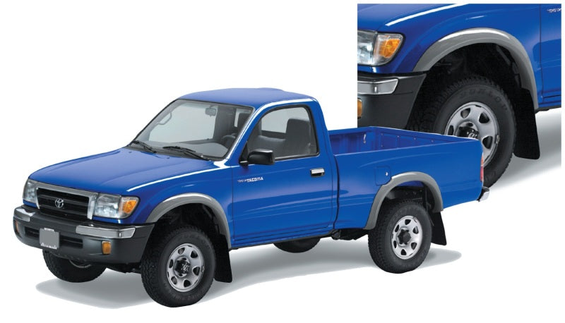 Bushwacker 95-00 Toyota Tacoma Fleetside Extend-A-Fender Style Flares 4pc w/ 4WD Only - Black