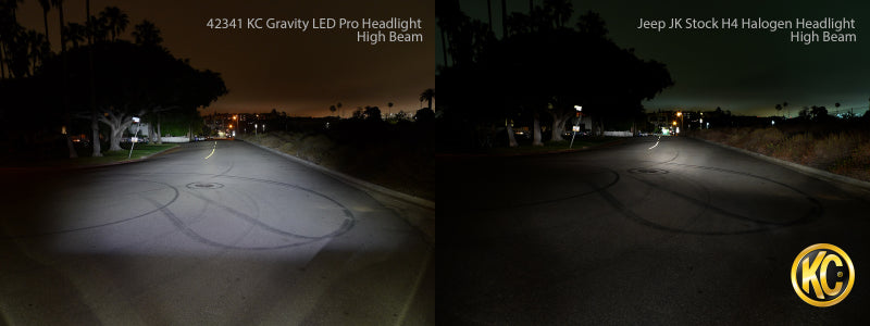 KC HiLiTES 07-18 Jeep JK (Not for Rubicon/Sahara) 7in. Gravity LED Pro DOT Headl