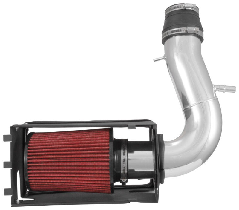 Spectre 11-19 Ford Explorer V6-3.5L F/I Air Intake Kit - Polished Aluminum w/Red Filter