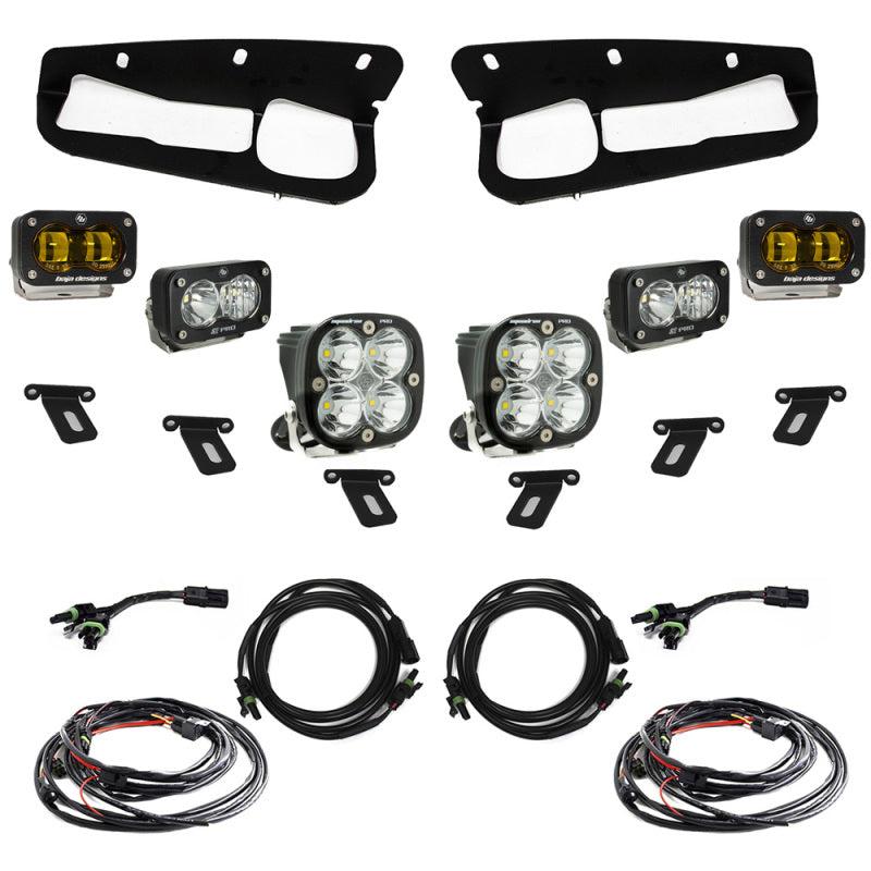 Baja Designs 21-22 Ford Bronco w/Steel Bumper S2 SAE Pro Fog Pocket Light Kit w/